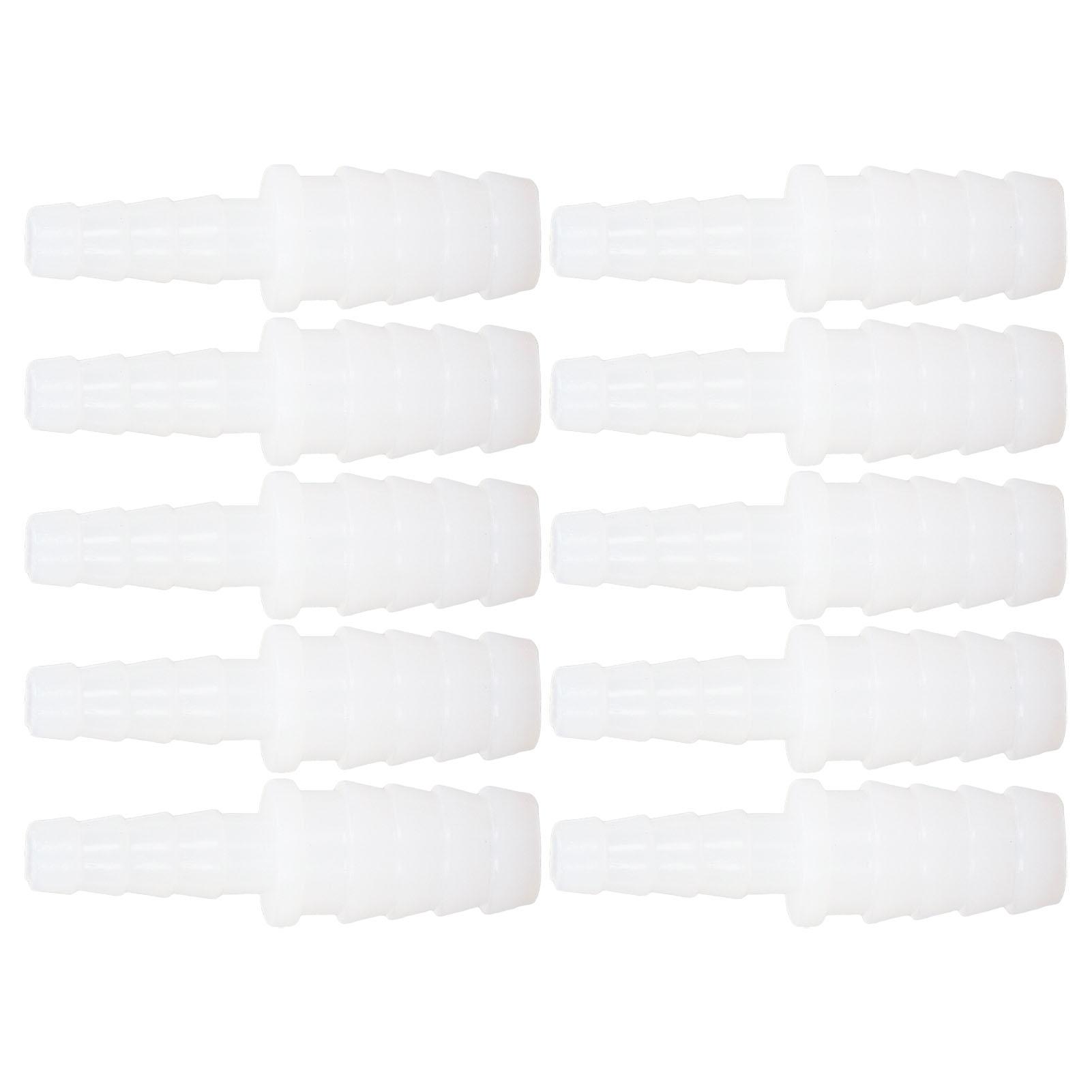

10Pcs Hose Fitting PE Tube Connector Barb Reducer Joint Straight Through Set Kit Type 1