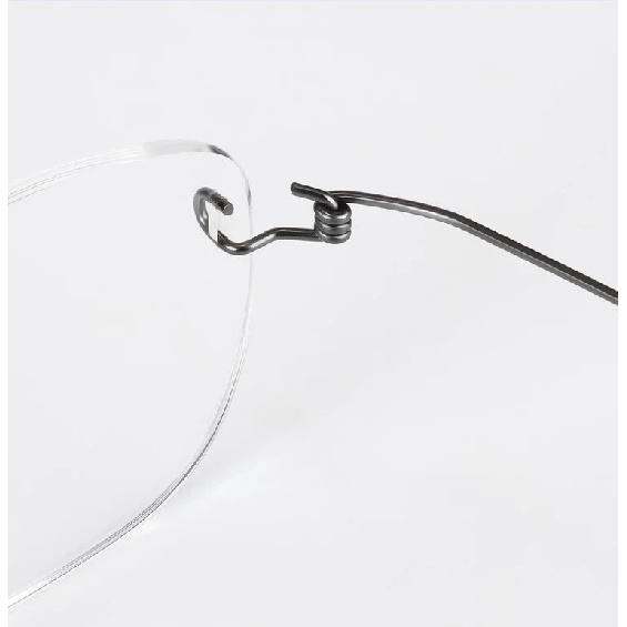 Denmark Brand Style Frameless Eyeglass Frame No Screws Ultra Lightweight Rimless Glasses Small Square Eyewear Customize Glasses