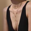 Stainless Steel Gold-Plated Ferris Wheel Pendant Necklace - Light Luxury & Elegant Style