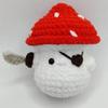 Unique Mushroom Shaped Keychain Crochet Doll Pendant Keyring Handmade Amigurumi Stylish Soft Cotton Yarn Accessory