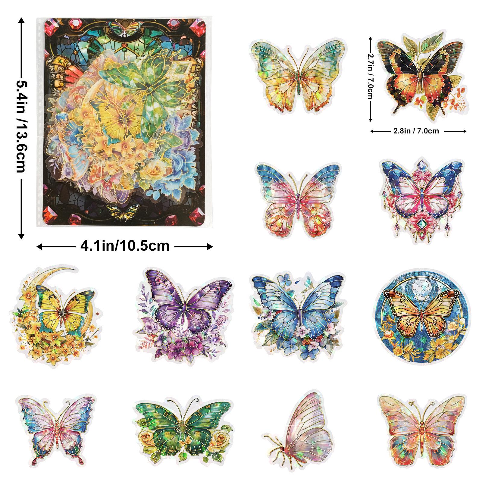 

30 Pet Bronzing Gilt Hand Account Stickers Retro Flower Leaves Children Waterproof Hand Account Goo Card Material Stickers