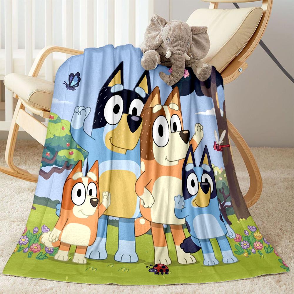 Merry Bluey Christmas! Blanket Comfortable Suitable for Sofa Office Chair Office All-Season Use Warmthful Decor