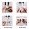 5Pcs Furniture Accossory Unisex Safety Lock ABS Plastic Transparent Drawer Fixed Locks Self Adhesive Portable Anti-pinch Buckle