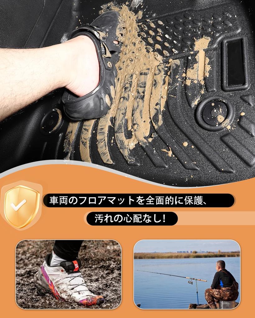 Hawjog Set of 3D Floor Mats and Luggage Mat for Honda Freed GB Series 2016 Present Fully Made with Premium TPE Antibacterial and and with Design