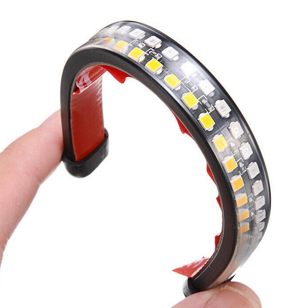 20cm 30cm 40cm Flexible Motorcycle LED Tail Light Strip 12V Flowing Water Blinker Indicator Signal Lamp Taillight Stop Lamp