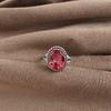 Rosa Turmal Edelstein 925 Sterling Silber Designer Damenring Für Damen RR-84-1