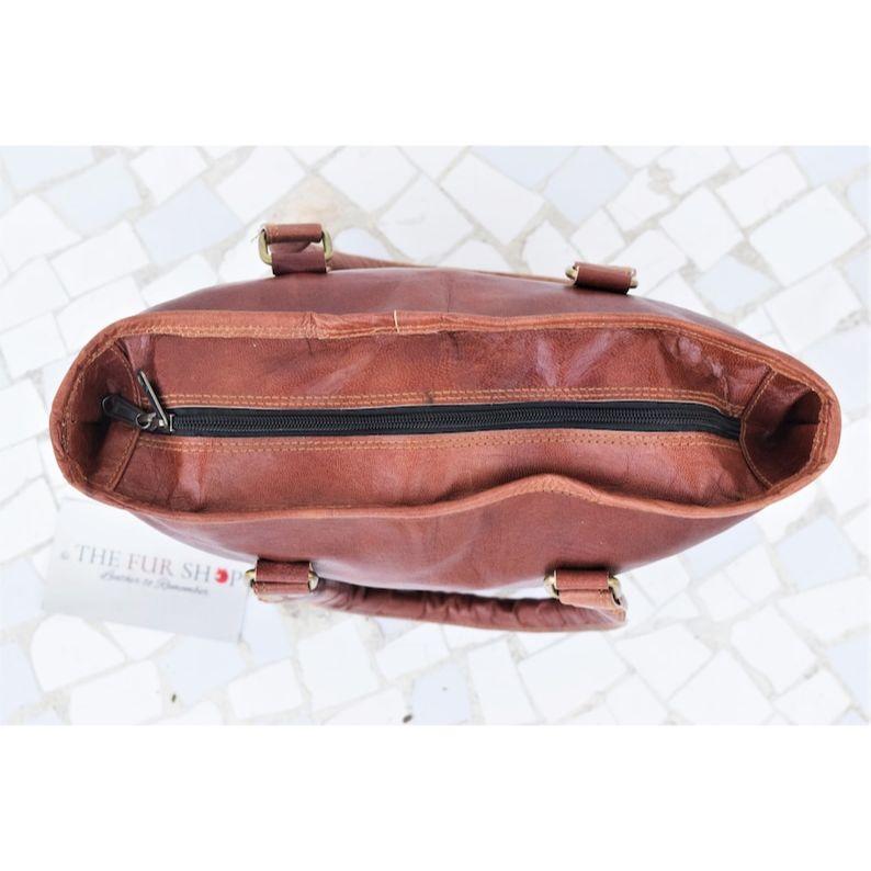 Женская кожаная дорожная сумка-тоут | Кожаная сумка — фото 2