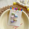 Korean Cute Heart Plaid Candy Color Mini Hair Clip for Kids