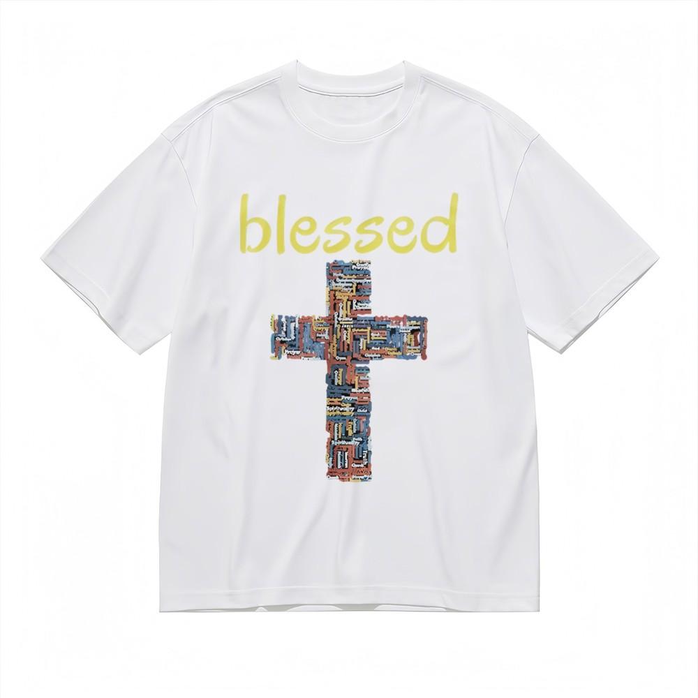 

Men s Trend Slight Stretch Classic T-Shirt Abstract Symbol Design Printed Tee 4XL