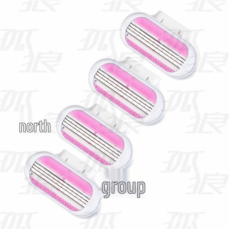 Women's 5-Blade Pink & Blue Razor for Hair Removal - Underarm & Private Areas