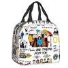Bolsa Térmica Personalizada com Símbolo do Logo de Friends, Clássico da TV, Portátil para Mulheres, Bolsa Tote para Almoço, Armazenamento Outdoor, Caixa de Comida