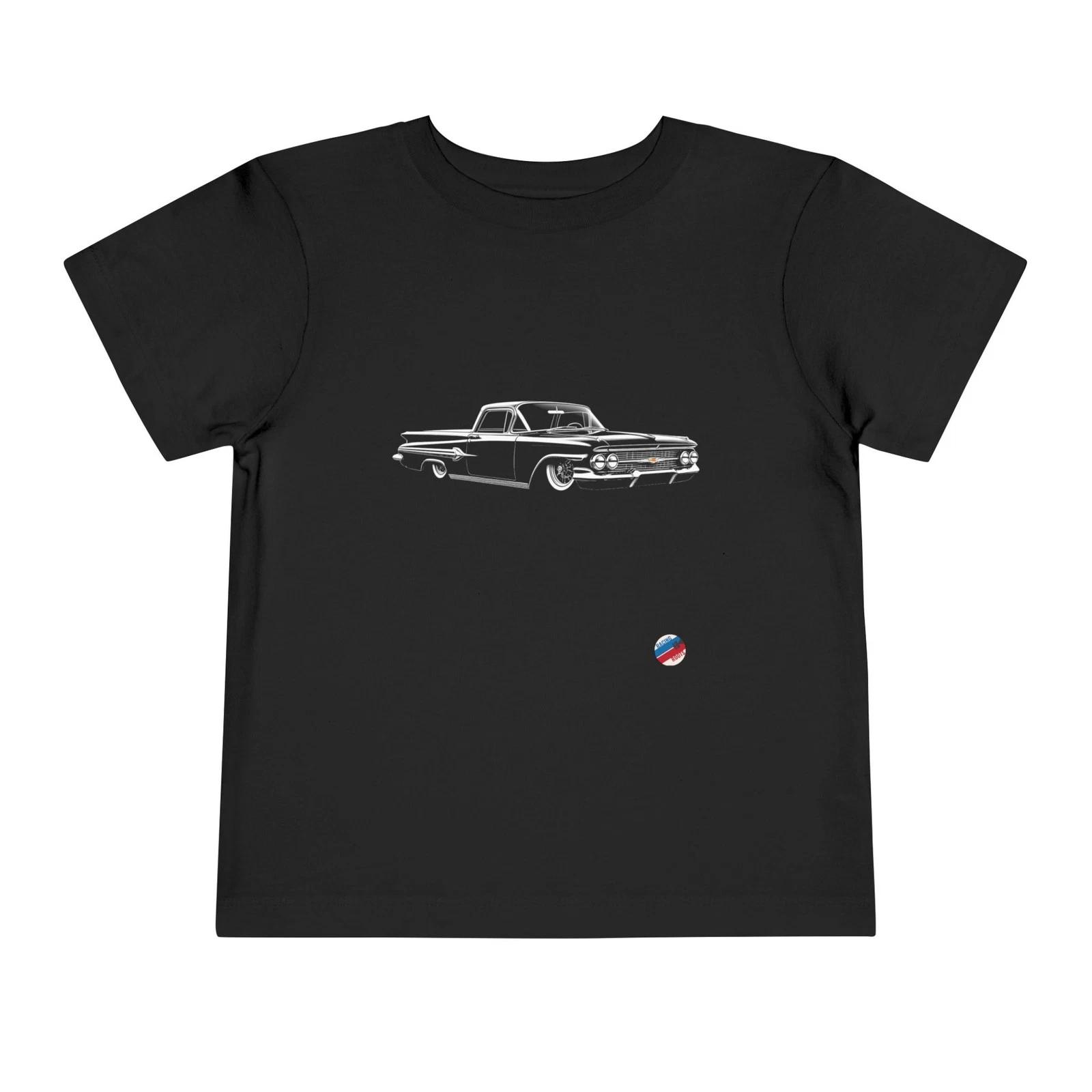 1960 Chevy El Camino Pickup Truck Toddler T-Shirt Line Art Graphic Tee XXXXL