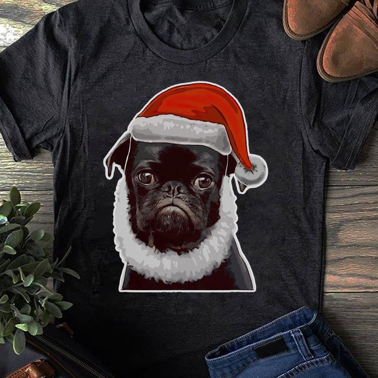 Funny Pug Christmas T-Shirt: Dog Lover Gift XXL