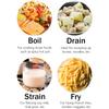 Stainless Steel Frying Basket,Household Draining Strainer Baskets for Noodle Dumplings,Multipurpose Chips Frying Strainer Mesh