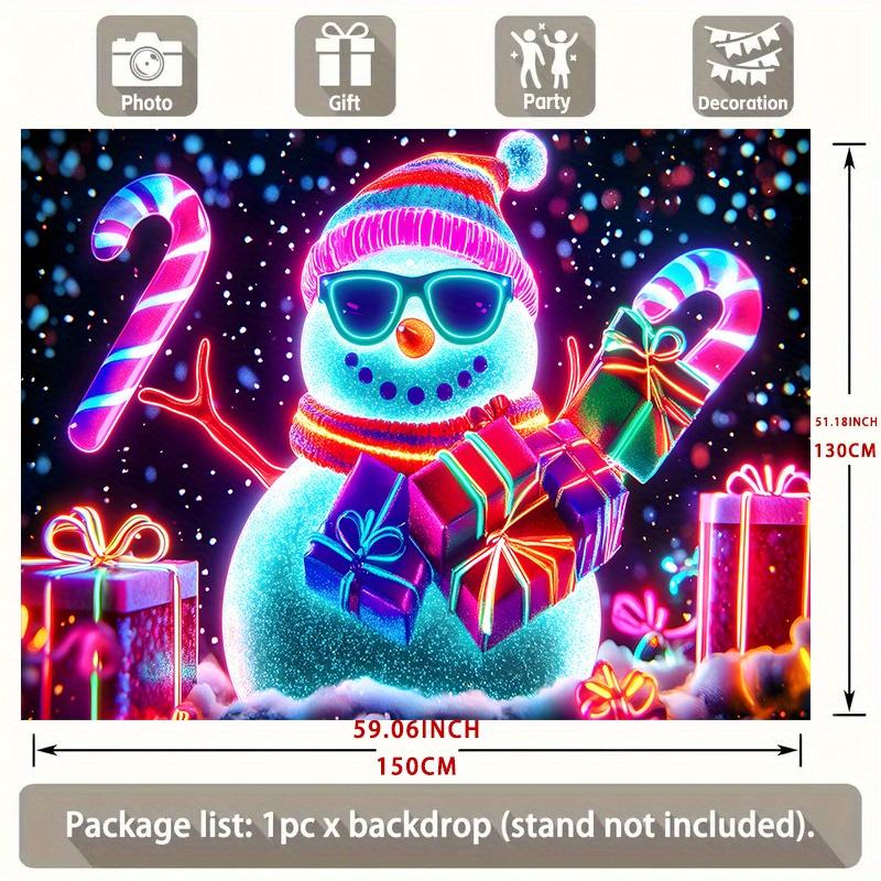 Party Backdrop Snowman Celebration Photo Booth Party Decor