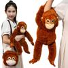 1Pc 60cm Popular Monkey Plush Toys Fluffy Monkey Dolls Hangable Gorilla Plushie Toy Funny Monkey Backpack Kids Birthday Gift