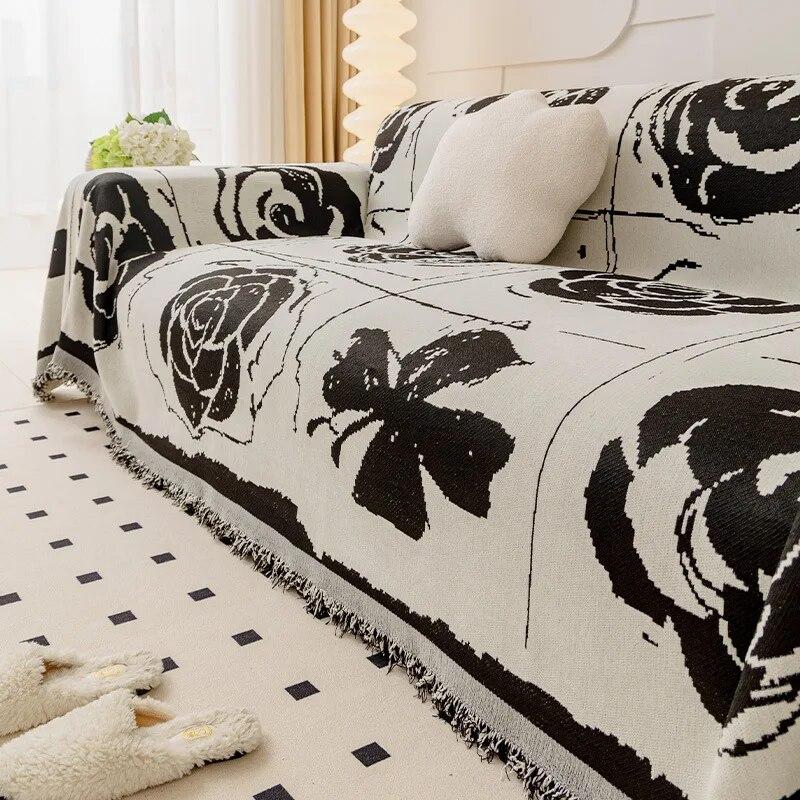 

Чехол на диван для гостиной, всесезонное универсальное противоскользящее пылезащитное сиденье, подушка из синели, жаккардовое полное покрытие, изысканное одеяло 180x130cm1pcs