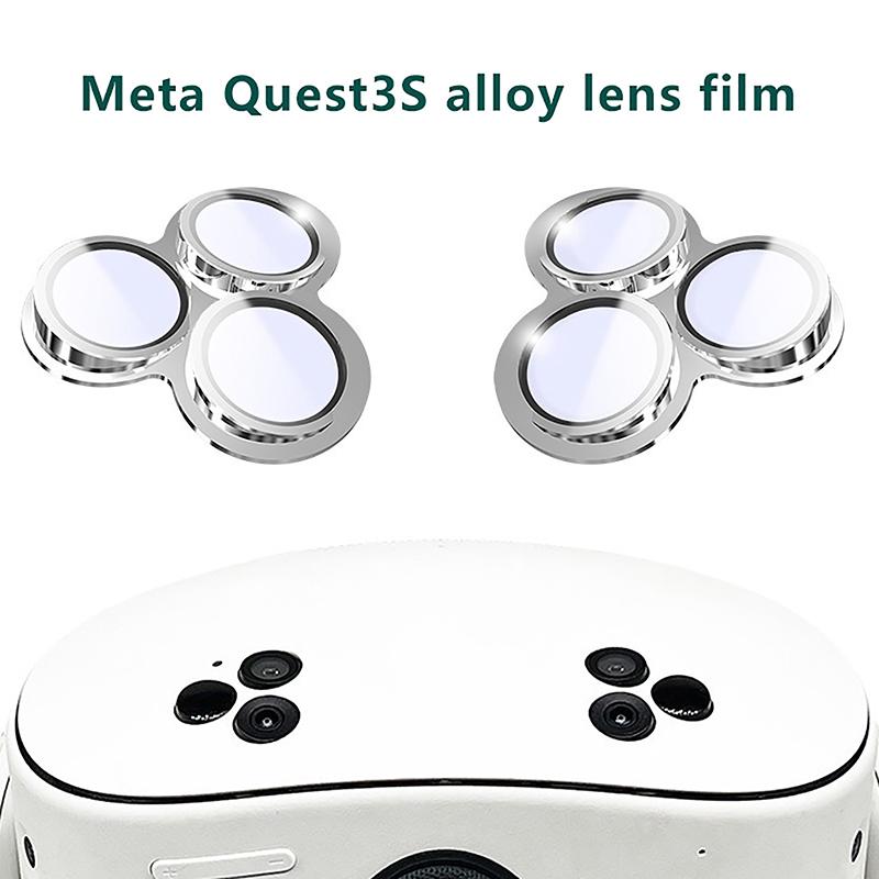 1 Paar Kameraobjektivschutzfolie für Meta Quest3S Kratzfester Objektivschutz Gehärtetes Glas Objektivabdeckung
