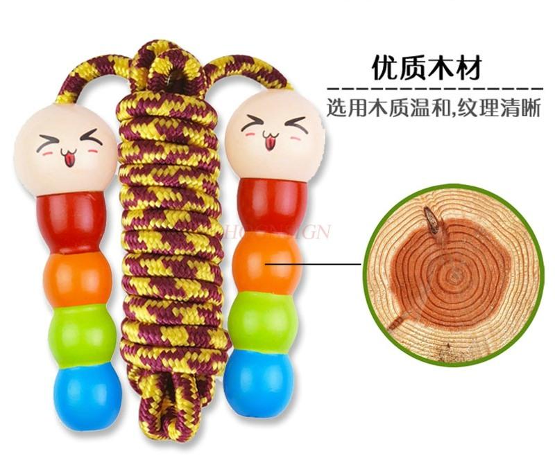 Children'S Jump Rope Bamboo Knot Jump Rope Beginner Adjustable