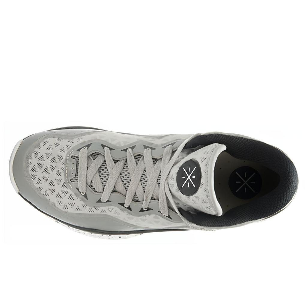 Li Ning Wow 3 Trendy Shock Absorbing Non-Slip Mid-Top Basketball Shoes Unisex Sneaker Gray Black ABAK031-1