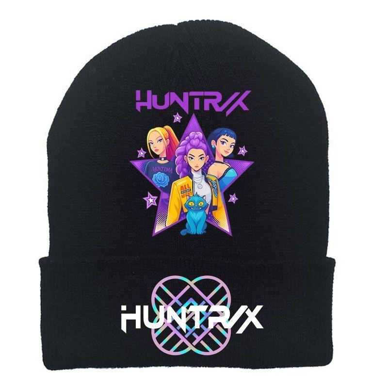 KPOP Witch Hunt Gruppe Strickmützen, Herbst- und Winteraufgeschlagene Wollmützen, Warme Pullover-Wintermützen für draußen, Kälteschutzmützen