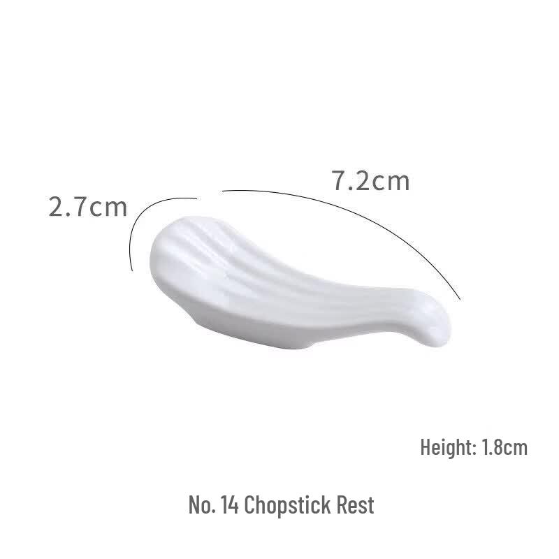 Pure White Ceramic Multi-Use Chopstick and Spoon Rest