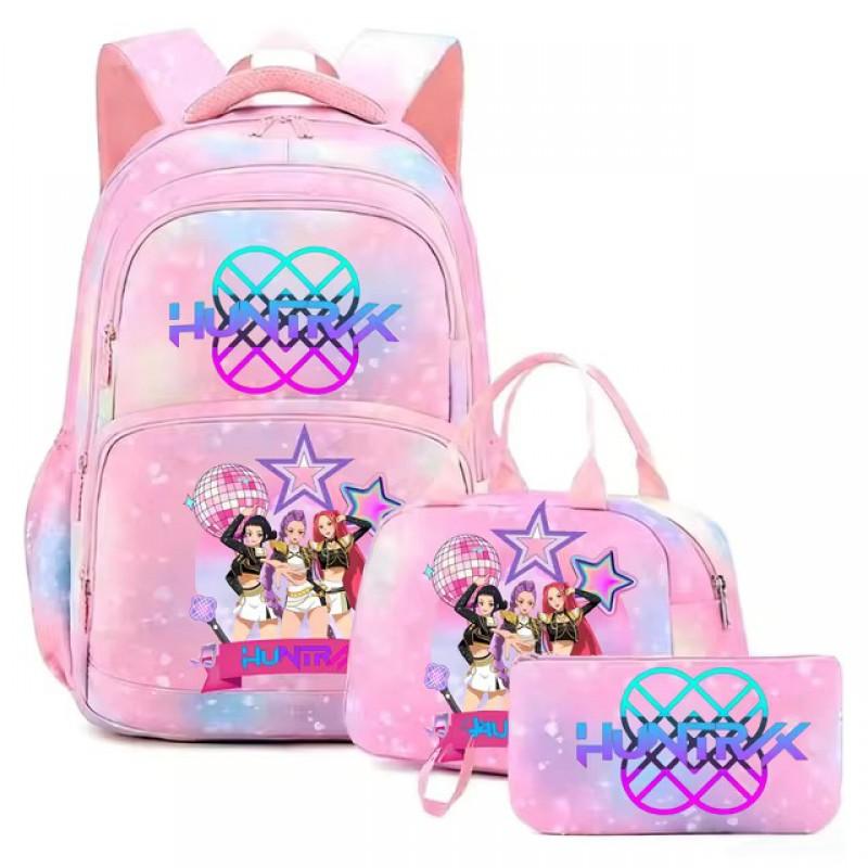 K-Pop Inspired Dual Compartment Backpack Teen Girls - Large Capacity 75L School Bag With Lunch Pouch Laptop Sleeve