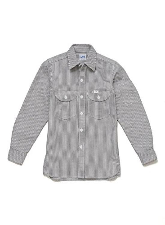 Lee Men s Long Sleeve Work Shirt white x blue S