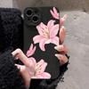 Blumen Lilie Schmetterling Muster Weiche Handyhülle Für iPhone 16 15 Pro Max 14 Plus 13 12 11 Pro Max X XR XS 7 8 Plus SE2 Mattes Cover