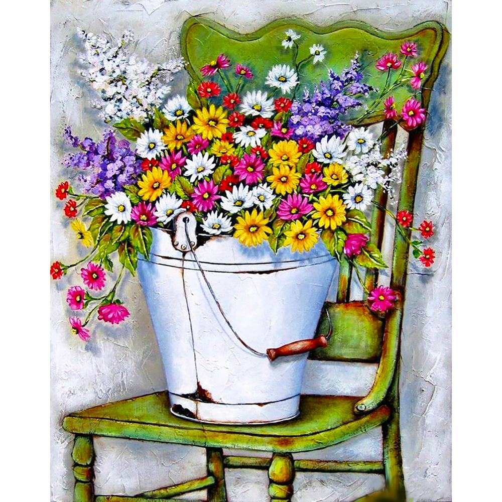 DIY Diamante Pintura Flor Patrón De Mosaico 5D Diamante Bordado Punto De Cruz Decoración Del Hogar Regalo De Año Nuevo