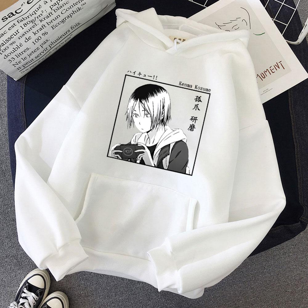 Japan Anime Haikyuu Kenma Kozume Clothing Hoodies Funny Manga Karasuno High School Volleyball Club Hip Hop Streetwear Hoodie Top