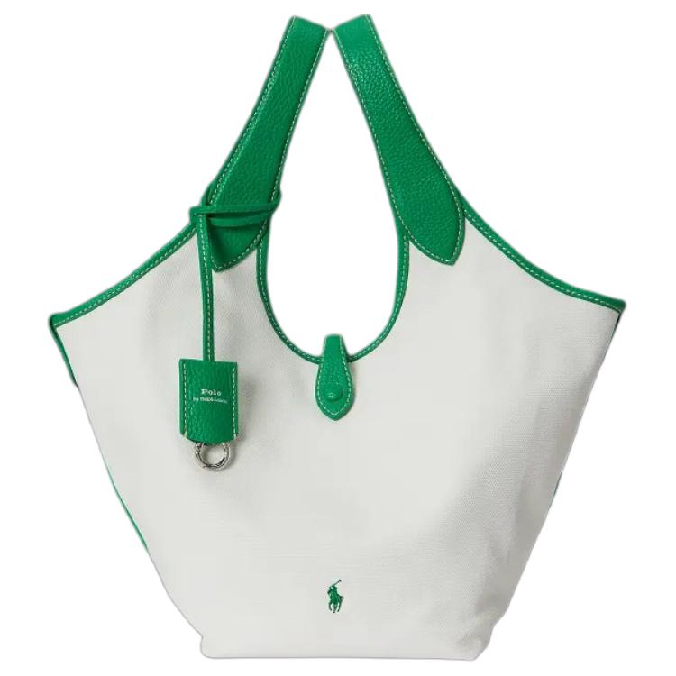 

Polo Ralph Lauren Polo Play Color Block Design Classic Embroidered Tote Bag Unisex Tote Bag White 428967740005 Basic Set (Bag+Dust Bag)