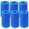 Lot of 6 Type A Filter Sponges for Swimming Pool – Ø20 X 10 X 4 Cm, Washable and Reusable, Polyester Fiber
