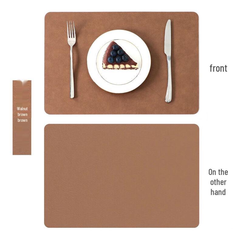 

ZISIZ Washable Faux Leather Placemat Set