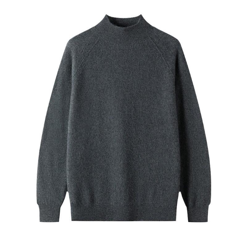 Autumn/Winter Cashmere Sweaters, Men'S Half-Turtleneck Cashmere Knitted Men'S Sweater, Base Layer For Loose And Warm Fit
