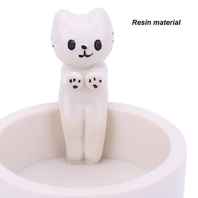 Cartoon Kitten Candle Holder Resin Kitten Aromatherapy Candlestick Creative Kitten Warming Paws Candlestick Gift for Cat Lover