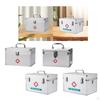 Family First Aid Box Portable Storage Case for Car Travel Outdoor Activities 25x15.8x15.6cm