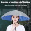 Outdoor Foldable Head Umbrella Hat Windproof Fishing Head Wearing Sunshade Rain Gear Portable Umbrella Camping Beach Head Hats