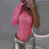 2025 Spring/Summer Glamorous Rhinestone Sequin One-Shoulder Bodycon Top for Women