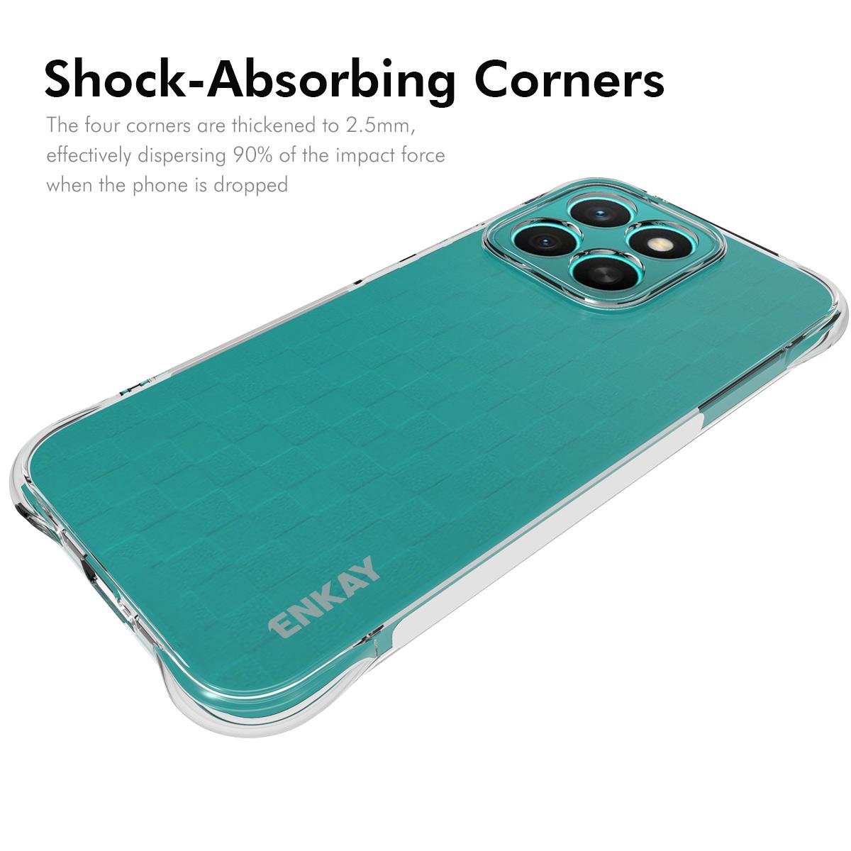 

For Honor X8c 4G Clear Phone Case ENKAY HAT PRINCE Shockproof Anti-slip TPU Cover Transparent