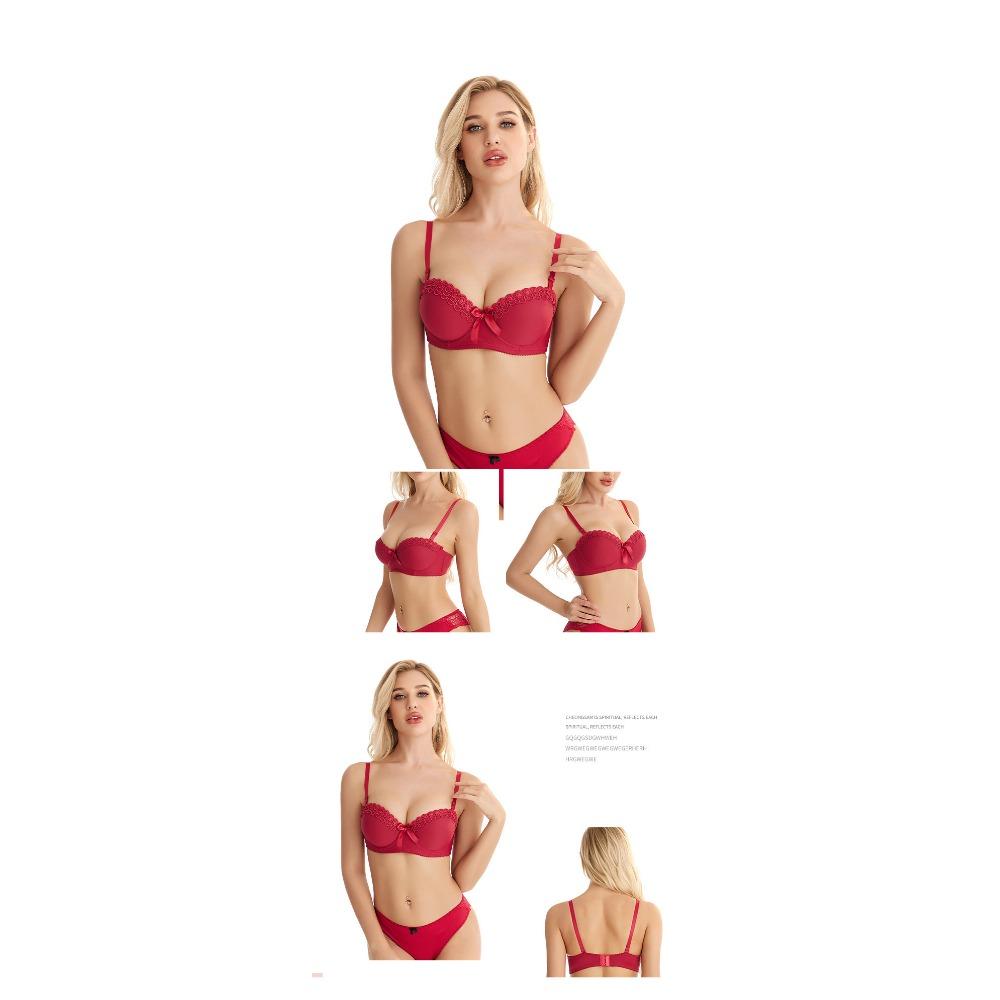 Girls Bra Embroidered Butterfly Underwire Underwear Non-slip Fashion Ladies Sexy Big Breasts Show Small Bra