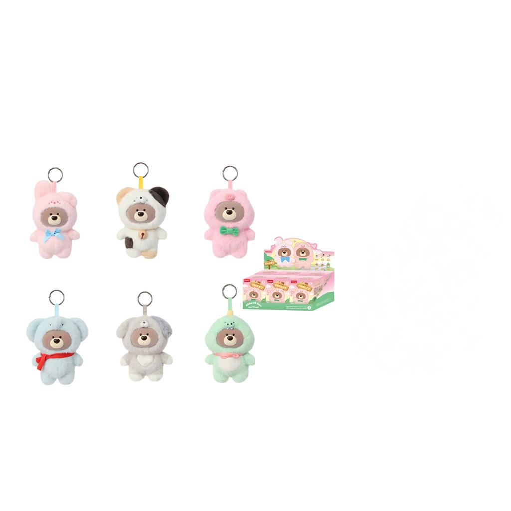 MINISO Giffort Bear Collection Animal Costume Mystery Boxes Single Mystery Box/Full Box 6 Pcs Doll