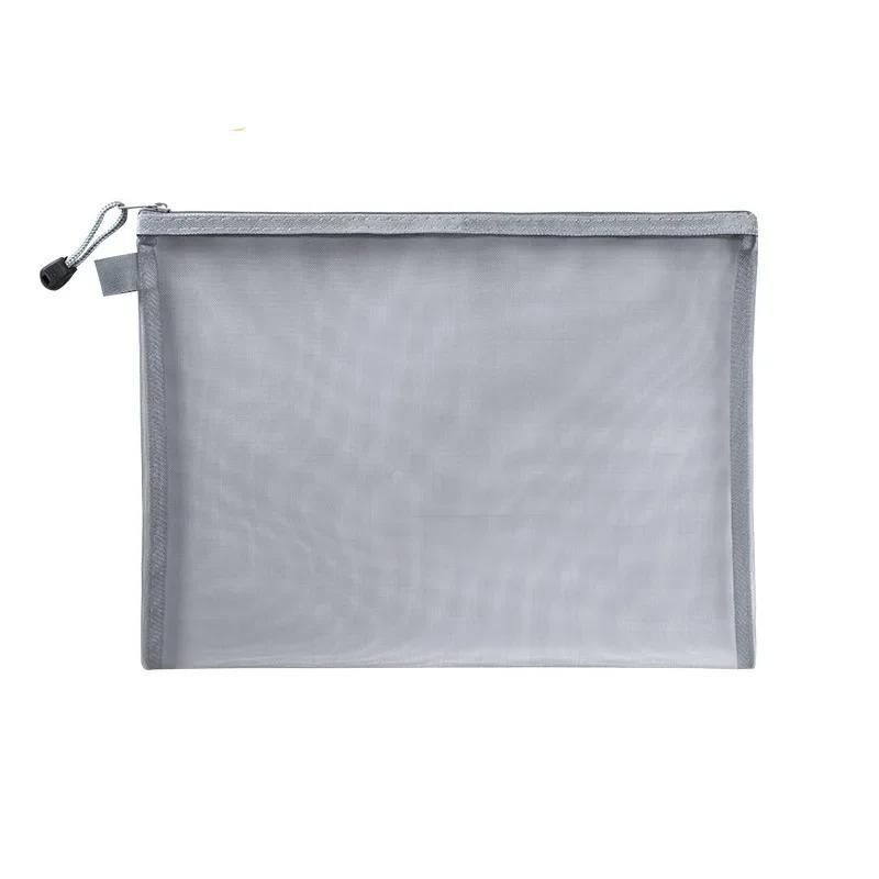 1PCS Women Make Up Makeup Bag Organizer Storage Bags Pouch Black Pink Blue Grey Mesh Cosmetic Bag Toiletry Clear Wash Bags Case