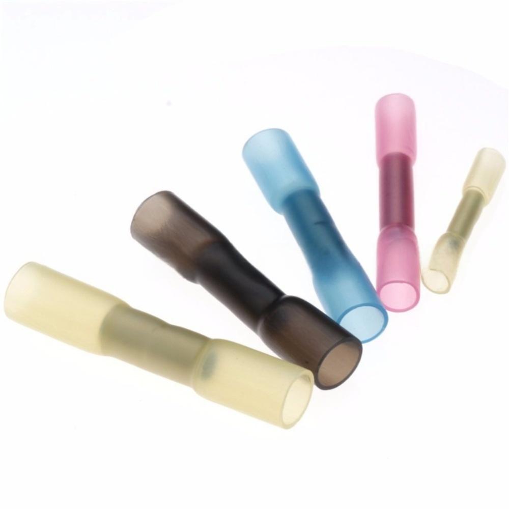 20PCS New AWG 26-10 Heat Shrink Butt Wire Connectors 0.3-6.0mm2 Waterproof Heat Shrink Connectors Insulated Butt Splice