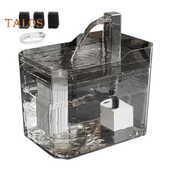 

1,5 л прозрачный фонтанчик для домашних животных автоматический диспенсер для питья кошек с 3 фильтрующими губками электрическая миска для домашних кошек и собак B