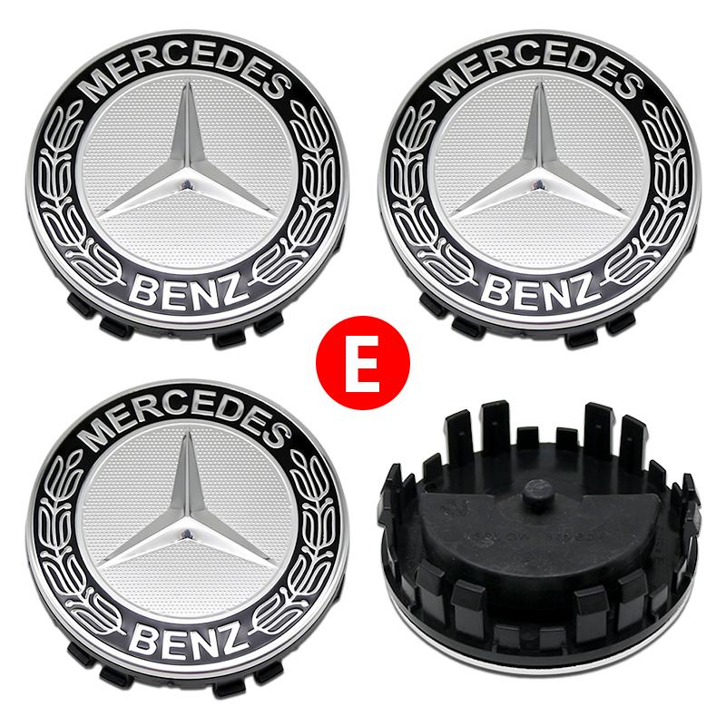 Benz Car 75mm Car Floating Wheel Center Hub Caps Cover for Mercedes Benz B/C/E/S Class A Class C200L GLC GLK CLA Accessories. CI1