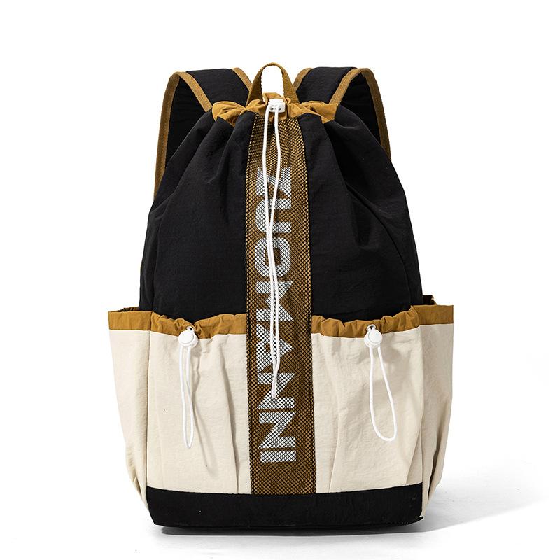 Highly stylish women s badminton bag, sports and fitness storage bag, backpack with drawstring closure, tennis bag, lightweight backpack Average Size чёрный