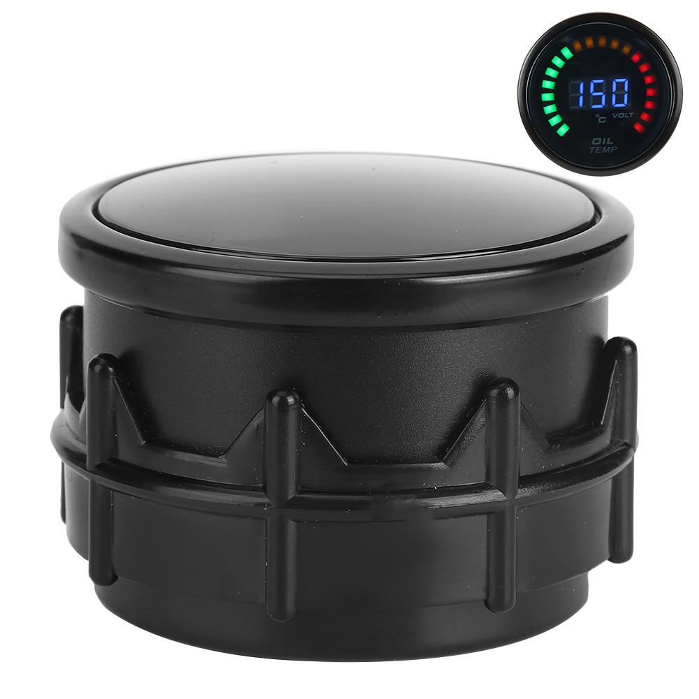 52mm Digital Oil Temperature Gauge LED Color LCD Dispaly W Sensor Harness Car Meter
