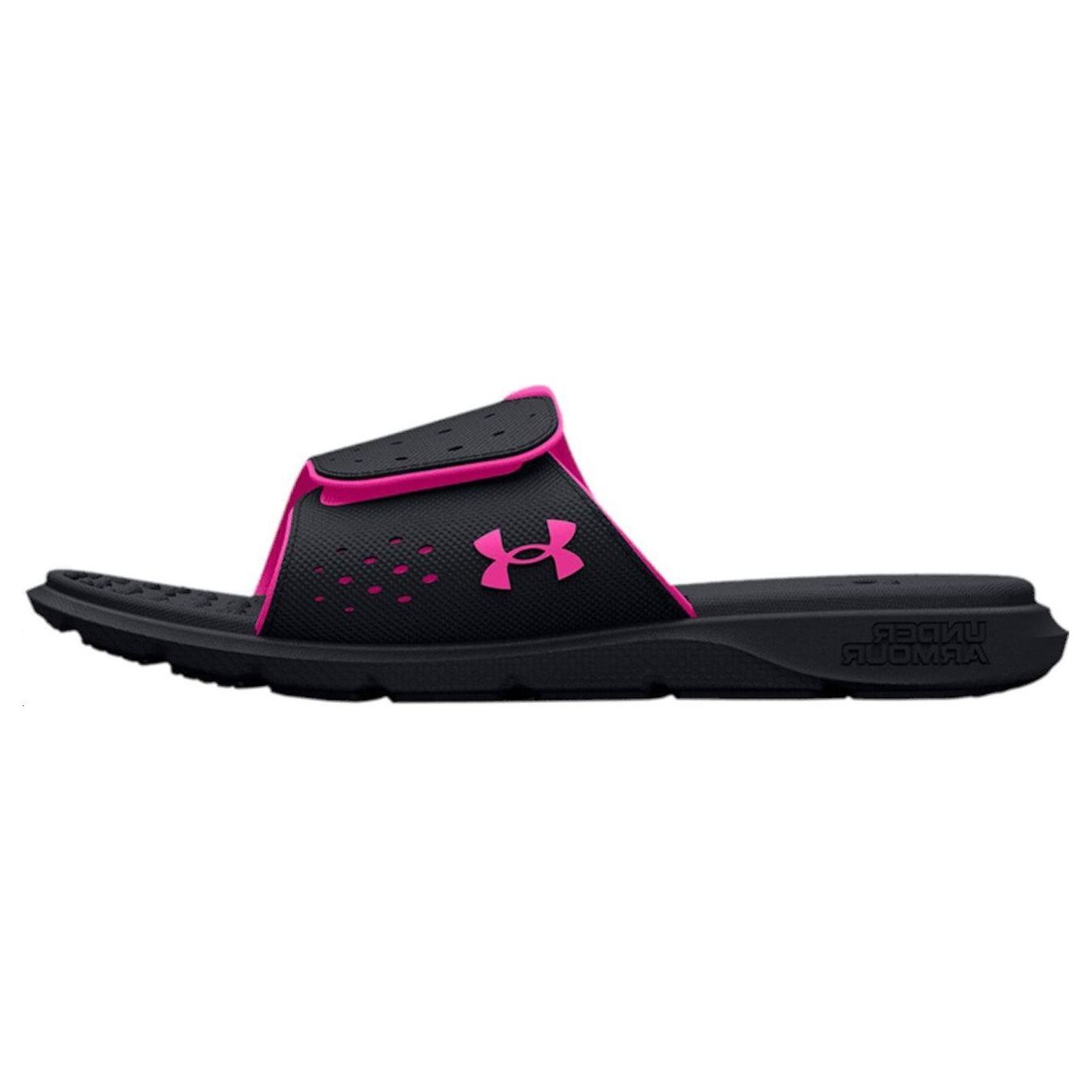 Under Armour Women s Ignite Pro Slides Black Pink 3026027-002 39