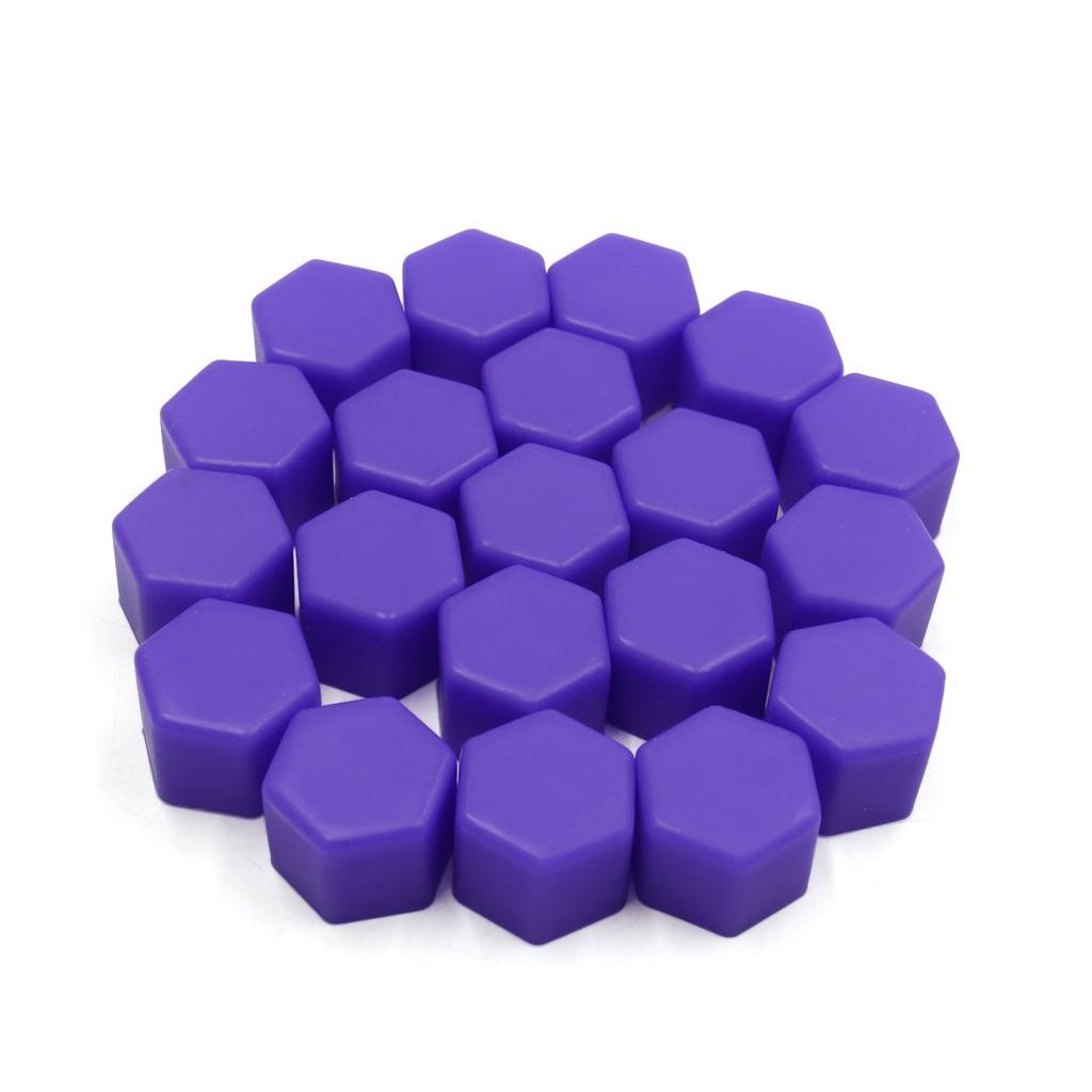 uxcell Nut Cap, Nut Cover, Wheel Nut Cap, 0.7 inch (19 mm), Purple, Silicone, Pack of 20